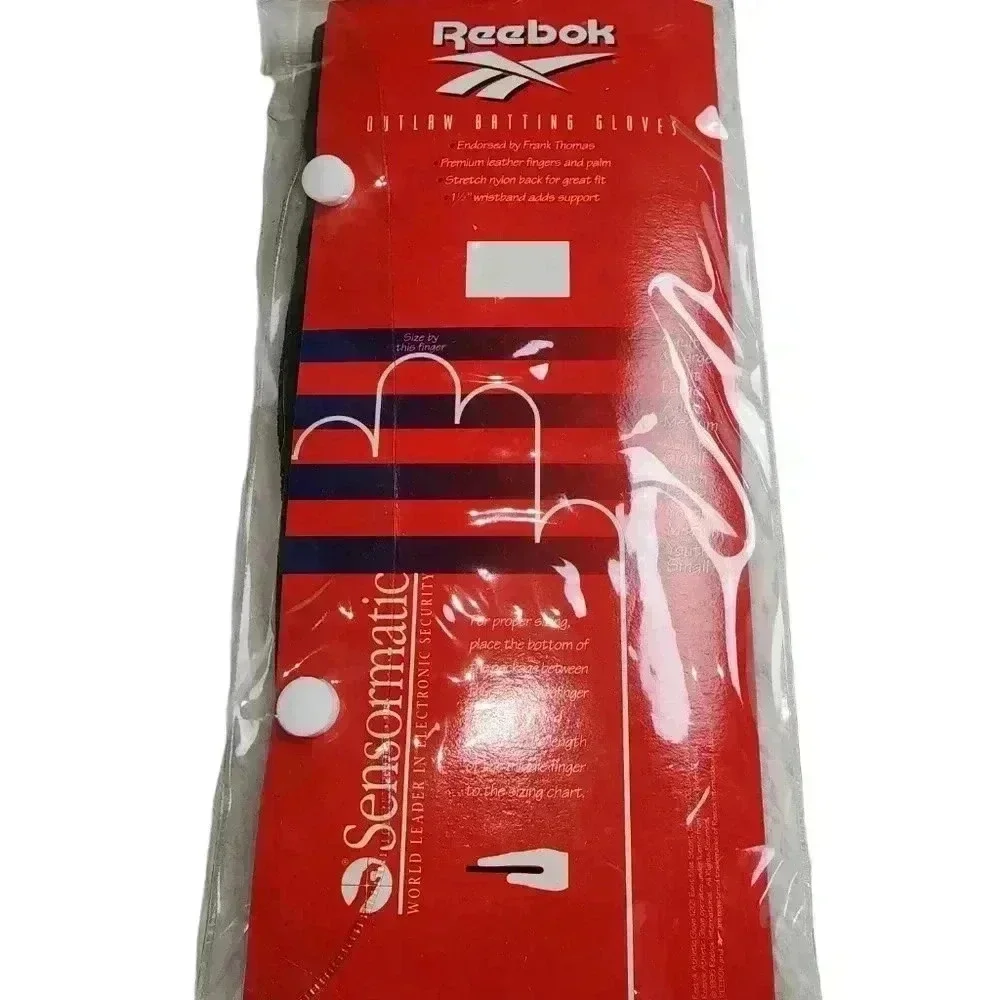 Reebok Outlaw batting gloves black NOS NWT Large - Picture 5 of 5